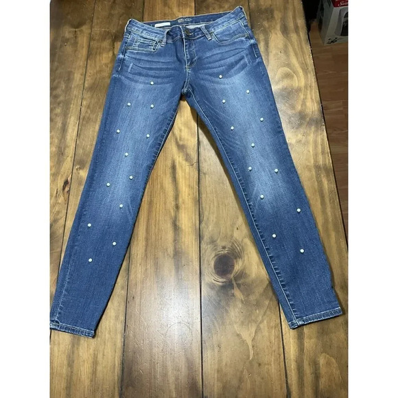 KUT FROM THE KLOTH Medium Wash Pearl Donna Ankle Skinny Jeans Size 4 - Picture 1 of 8